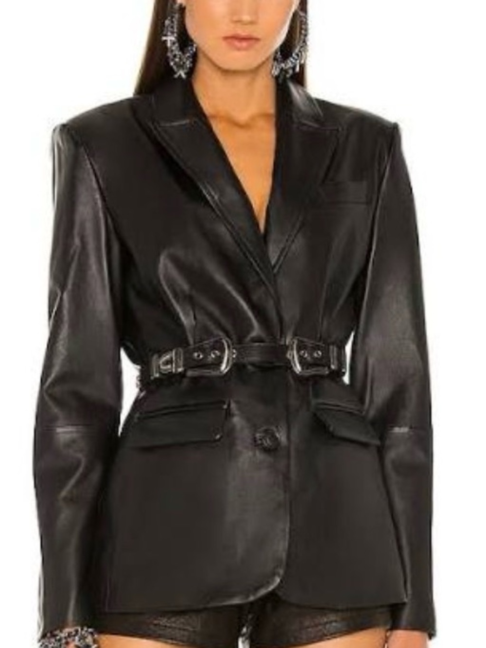Dundas X Revolve Leather Blazer